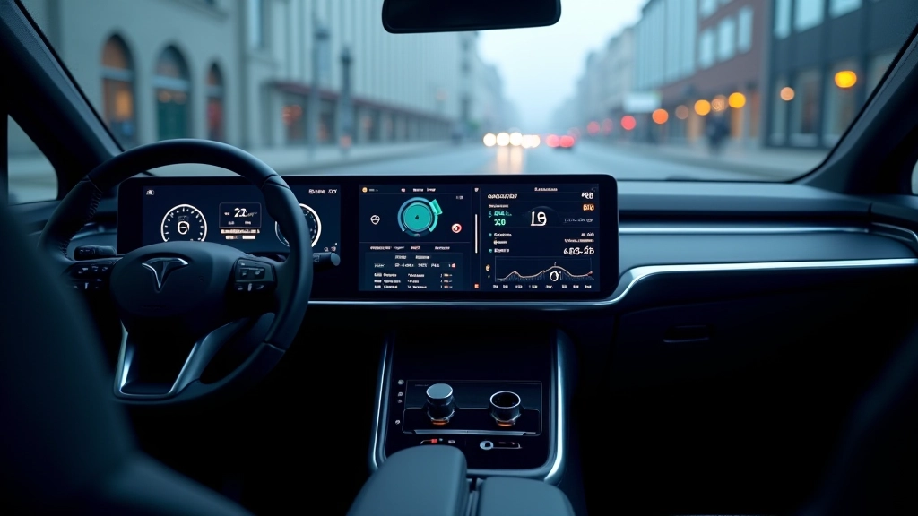 Autonominio automobilio vidaus ekranai ir valdymo sistema